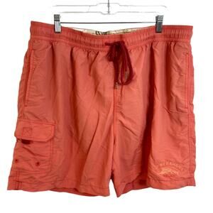 Tommy Bahama Swim Trunks Mens Size XL Coral Orange Resort Hawaii Preppy